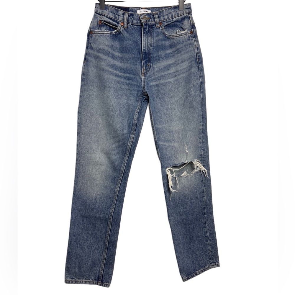 RE/DONE Distressed Straight Jeans